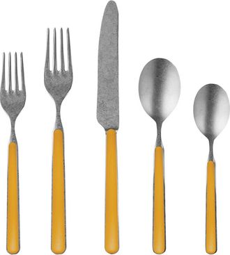 Mepra Fantasia Pewter Flatware Set - 20 Pieces in Mustard at Nordstrom