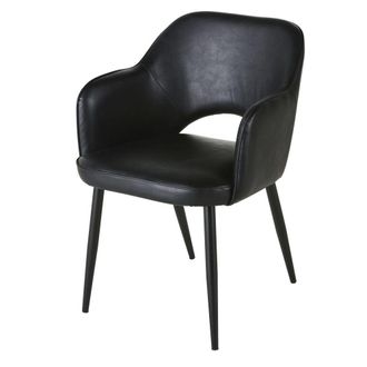 Maisons du monde Sill&oacute;n profesional de acero negro