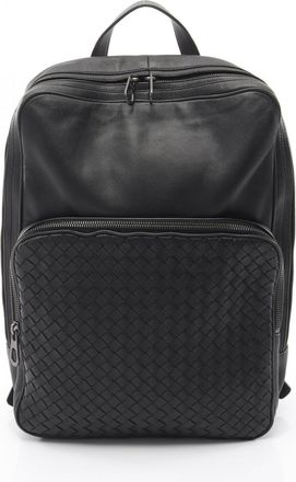 Bottega Veneta Black Leather Backpack (Pre-Owned)