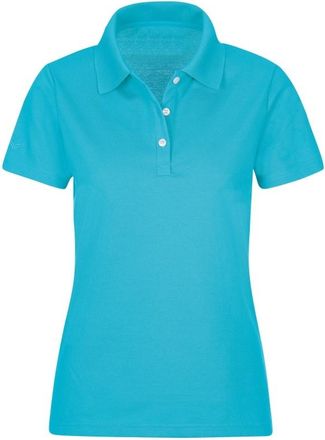 Trigema Poloshirt TRIGEMA TRIGEMA Poloshirt, Damen, Gr. XXL, blau (azur), 100% Baumwolle, Basic, Shirts Poloshirt