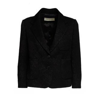 Dries Van Noten Blazers, female, Black, Size: 2XS Giacca monopetto