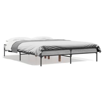 Berkfield Home Bed Frame without Mattress Grey Sonoma 140x190 cm