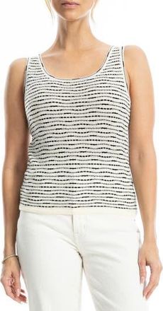 Max Studio Stripe Sweater Tank in Ivory /Black at Nordstrom Rack, Size X-Small