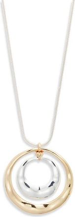Nordstrom Concentric Circle Pendant Necklace in Gold- Silver at Nordstrom