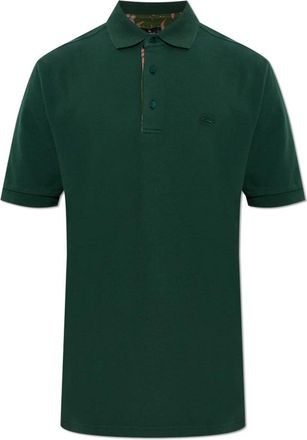 Etro Polo met geborduurd logo - Heren - Polos - Groen - S - Katoen - Tops