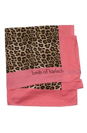 Lords of Harlech Leopard Womens Printed Scarf in Leopard Brown at Nordstrom