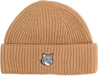 Maison Kitsun&eacute; Beanie With Fox Patch