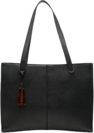 Chanel Pre-owned Tote Bags, female, Black, Size: ONE SIZE Pre-owned Vintage Leather Tote Bag