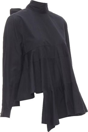 Comme Des Gar&ccedil;ons Comme des Garcons asymmetric tiered flared tie back shirt