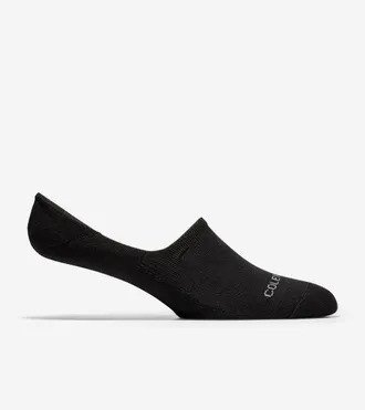 Cole Haan Mens Casual Cushion Sock Liner - 2 Pack - Black
