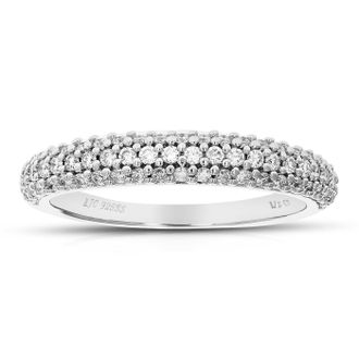 Vir Jewels 1/2 cttw Lab Grown Diamond Wedding Band in Sterling Silver For Women