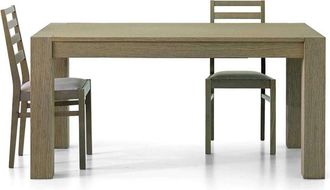 Milani Home ELVIS - tavolo da pranzo moderno allungabile in rovere seppia spazzolato