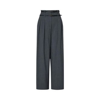 Liu Jo Flanellen Flare Broek - Dames - Broeken - Grijs - Maat: XL Flanel