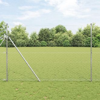 Berkfield Home Hexagon Fence 1.5x10 m Galvanised Steel in Silver