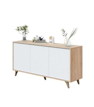 F.R.S. Aparador 3 Puertas Gala Acabado Roble/blanco 75 Cm(alto) 154 Cm(ancho)40 Cm(largo)