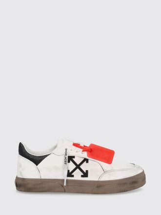 Off-white Sneakers Vulcanized low top in pelle crackl&eacute; con logo Arrow laterale