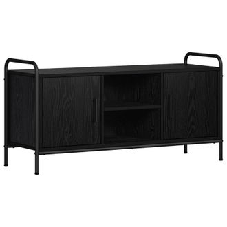 vidaXL Mobile Tv 99 X 33 X 50 Cm Rovere Nero Legno Ingegnerizzato Vidaxl