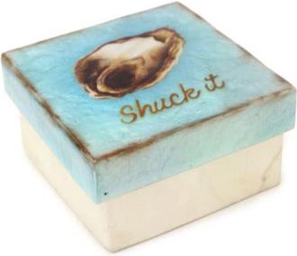 Beachcombers 3 Capiz Shuck It Trinket Box in Blue at Nordstrom