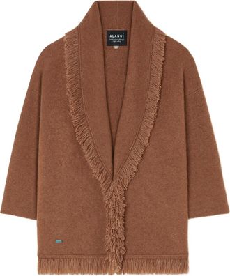 Alanui Cardigan Finest con frange - Marrone
