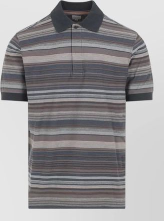 Paul Smith textured stripe shirt polo collar