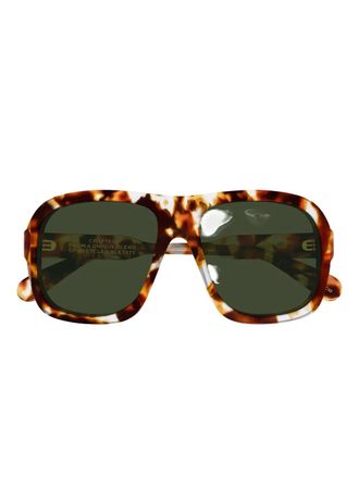 Chloé geometric CH0331S sunglasses - women - Acetate - 58 - Brown