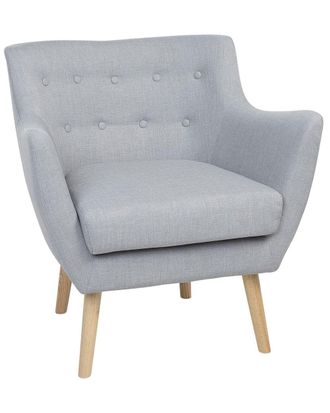 Beliani Sill&oacute;n tela gris claro