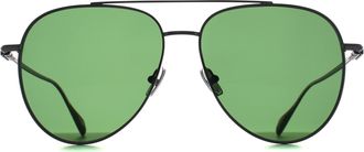 Ferragamo Aviator Mens Light Ruthenium Green SF308S - Grey Metal - One Size