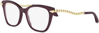 Bulgari Serpenti Viper Square Glasses - unisex - Brillen - Zwart - 52 MM - Accessoires