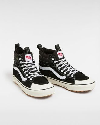 Vans Sneakerboots VANS MTE Sk8-Hi Waterproof, Damen, Gr. 39, schwarz-weiss (schwarz, true wei&szlig;), Leder, Synthetik, Textil, Schuhe Sneakerboots, unisex