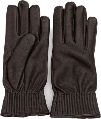 Orciani Hammered Leather Gloves