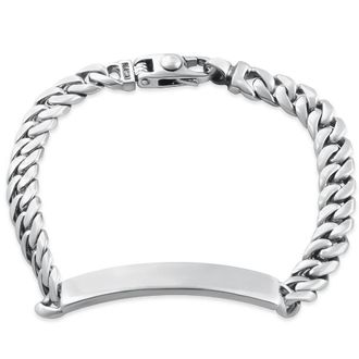 Pompeii3 Mens Cuffed Link 14k Gold (49gram) or Platinum (79gram) 8-10mm Bracelet 8.5