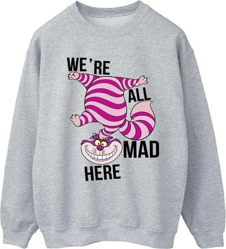 Disney Dames/Dames Alice In Wonderland Allemaal Gek Hier Sweatshirt (Sportgrijs)