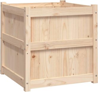 vidaXL Jardinera De Madera Maciza De Pino 60x60x60 Cm Vidaxl