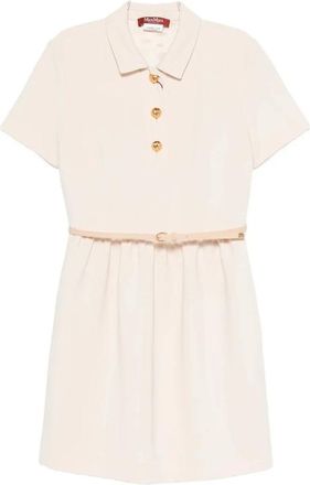 Max Mara Kleedjes, Dames, Beige, S, Shirtjurk met spreadkraag