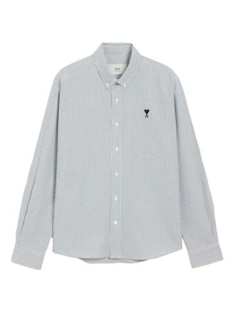 Ami Long Sleeve Contrasted Adc Button Down Collar Classic Shirt