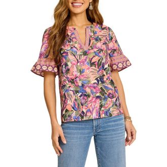 Tommy Bahama Garden Oasis Cotton Shirt in Ivory Cream at Nordstrom, Size X-Small