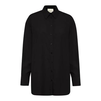 MY ESSENTIAL WARDROBE Black Shirt with Long Sleeves - female - My Essential Wardrobe - Shirts - Black - 2XL - Blouses & Shirts