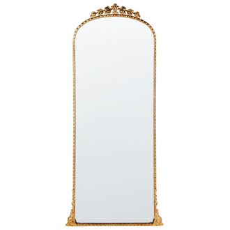 Beliani Espejo Decorativo De Pared Estilo Glamour Decoraci&oacute;n Colgante 51x 114 Cm Dorado Livry