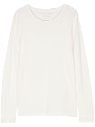 Majestic Filatures T-shirt in maglia fine - Toni neutri