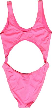 Dolce & Gabbana Pink Cut-Out High Leg One Piece Swimsuit Womens Swimwear
