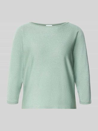 Comma Relaxed Fit Pullover aus Viskose-Mix in Strick-Optik in Mint, Gr&ouml;&szlig;e 34