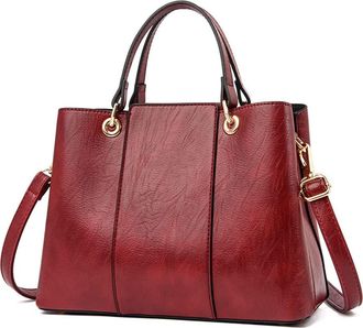 Generic Large Purses and Handbags for Women Top Handle Satchel Crossbody Bag Fashion Ladies Shoulder Bag Tote Purses (Red)