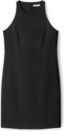 Motivi Crepe Stof Mini Jurk - Dames - Korte kleedjes - Zwart - M - Polyester - Kleedjes
