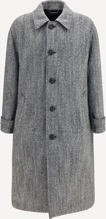 Dolce & Gabbana Chevron wool-blend single-breasted Coat Male 50
