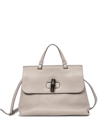 Gucci leather flap bag - Grey