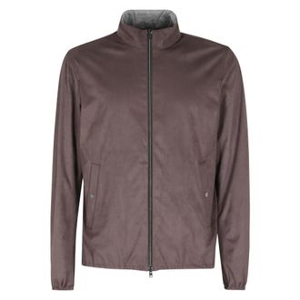 Herno Light Jackets, male, Brown, Size: 2XL Bomber Jacket