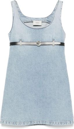 Coperni Abito corto denim con cintura - Blu