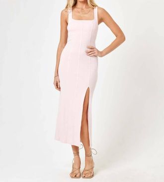 L*Space Vivienne Midi Dress With Front Leg Slit In Petal