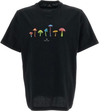 Paul Smith Camiseta de Algod&oacute;n Estampada - Tops - Hombre - Negro - M