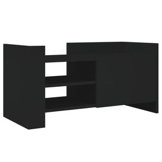 vidaXL Vidaxl - Mueble De Tv Madera De Ingenier&iacute;a Negro 80x35x40 Cm